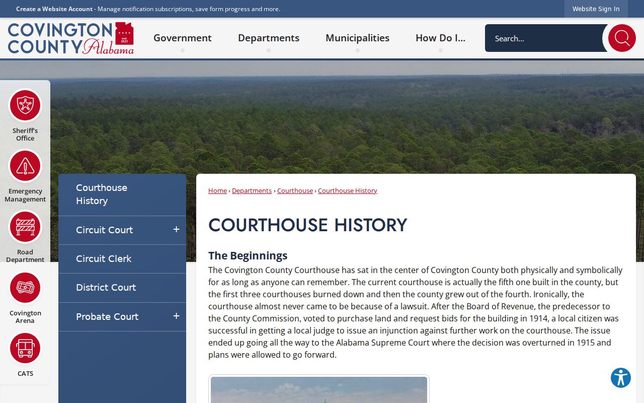 Covington County criminal records historic courthouse