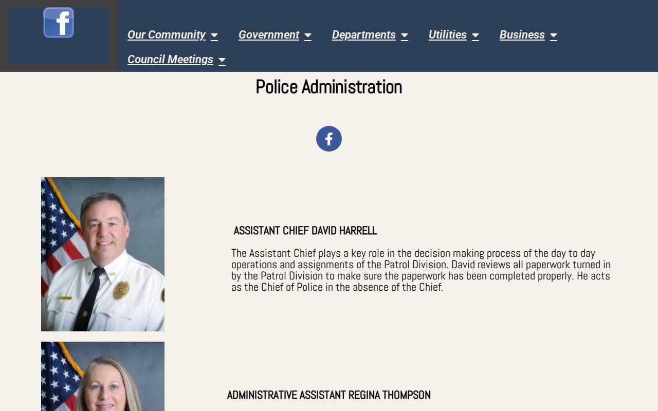 Opp criminal history police administration records page